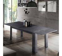 Dmora - Table extensible Natan, Console extensible jusqu'à 12 places, Console extensible 100% Made in Italy, 160/210x90h75 cm, Ardoise