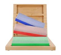 DMT Diamond Whetstone™ Pierre à aiguiser diamantée dans un coffret en bois, lot de 6", grossière, fine, extra-fine | Pierre à aiguiser de 15 cm pour couteaux et outils | W6EFC