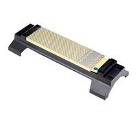 DMT DuoSharp®Plus™ Pierre à aiguiser en diamant 8" avec base, grain extra-gros/gros | Affûteur de couteaux double face de qualité professionnelle | Pierre à aiguiser de 20 cm pour couteaux et outils |