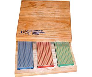 DMT W6EFC - Kit de pierres à aiguiser diamantées DMT dans un coffret en bois, 3 pièces