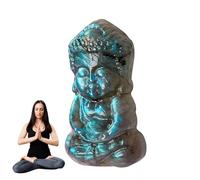 Dmuzsoih Statue de Bouddha méditant, figurine de bébé Bouddha en pierre de poche - Statue de Bouddha sculptée avec des détails vifs pour , salle d'étude, , salon
