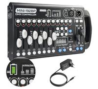 Dmx Contrôleur Lumière pour Scène Batterie Rechargeable Intégrée Table Dmx Contest 192 Canaux, Console Dmx 512 Portable Contrôleurs Lumière pour l'édition du Programme de la Scène d'éclairage