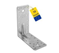 DMX KP5 Gah-Alberts Paquet d'équerres renforcées avec nervure, Lot de 10, 140 x 140 x 65 x 2,5 mm, 4025