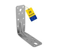 DMX KP9 Gah-Alberts Paquet d'équerres renforcées avec nervure, 20 pièces, 128 x 128 x 45 x 2,5 mm, 4029