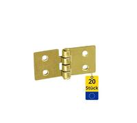 DMX - Lot de 20 charnières pliables - 50 x 25 mm - Charnières à bande de piano - Charnières de porte - Charnières pour portes d'armoire - Charnières pliantes - Charnières de meubles - Charnière pour