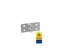 DMX - Lot de 20 charnières pliables - 50 x 25 mm - Charnières à bande de piano - Charnières de porte - Charnières pour portes d'armoire - Charnières pliantes - Charnières de meubles - Charnière pour