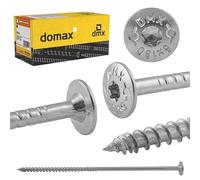 DMX - Lot de 50 vis à tête plate - 8 x 260 mm - Vis à bois - Pour panneaux d'aggloméré - Vis à tête plate pour bois - Torx - Vis pour construction en bois