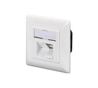 DN-9008-1 - Prise à montage encastré - CAT 6a - STP - RJ-45 X 2 - blanc pur, RAL 9010