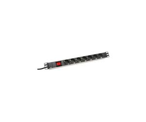DN-95402 - Coupe-circuit (rack-montable) - CA 250 V - entrée : alimentation - connecteurs de sortie : 7 (alimentation) - 19" - 2 m cordon