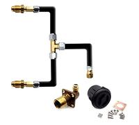 DN Autogas Parts Adaptateur de point de remplissage à baïonnette GPL avec deux adaptateurs de remplissage pivotants pour bouteilles de gaz, tuyau et boîtier en plastique noir de 3 mètres
