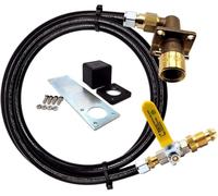 DN Autogas Parts Kit de remplissage de bouteille de gaz GPL avec adaptateur coudé à baïonnette britannique et adaptateur pivotant Pol et boîte de raccord carrée (1 mètre)
