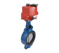 DN65 (2-1/2 pouces) 24 V AC/DC on/off électrique acier inoxydable Vanne papillon CBA Wafer EPDM