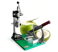 DNEPEI Machine sûre et Stable pour Ouvrir Les Noix de Coco : Support de Fixation Circulaire en Acier Inoxydable pour Un Maintien Ferme, Base antidérapante, éplucheur Manuel IT-MCP1