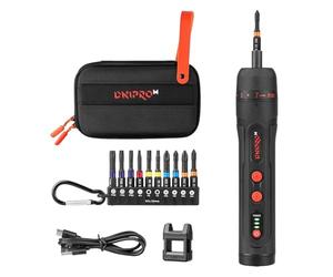 DNIPRO-M Tournevis Électrique Sans Fil CSD-40X, 4V (3.6V Nom), Couple 5 Nm, Charge Rapide USB-C, Lumière LED, Visseuse Portable 0.4kg pour Montage Meubles