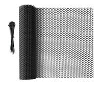 Dnoifne Clôture en Maille Plastique Noir, 15 m x 40 cm, Filet Polyvalent pour Protection des Arbres, Barrière pour Chats, Chiens, Lapins et Plantes