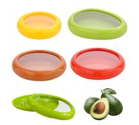 Doafoce Lot de 4 Boîtes de Rangement Réutilisables en Silicone pour Fruits et Légumes, Boîte de'conservation pour Oignons,Tomate,Citron,Avocat pour Garder les Aliments Frais