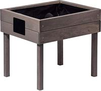 dobar 58511FSC Jardinière surélevée pour Enfant avec Tableau à Craie - Mini Plate-Bande surélevée en Bois - Jardinière surélevée pour Enfants - Parterre à Salade sur pilotis - Petit Parterre d'herbes