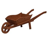 dobar® - Brouette en Bois Décorative pour Fleurs et Plantes - Jardinière Chariot - 107 x 29 x 30 cm - Marron