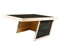 dobar® Garage pour Robot Tondeuse Suburb I Toit Plat en Bois - Abri de Robot à Gazon en Bois Massif avec Bitume - Anthracite/Blanc