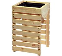 dobar Jardinière surélevée décorative en Bois (Pin, Naturel) pour Le Jardin, la terrasse ou Le Balcon pour légumes, Herbes, Fleurs 38 x 36 x 60 cm Beige