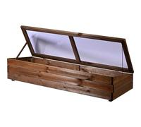 dobar® Jardinière surélevée sur Pieds extérieur - Marron foncé - 117 x 40 x 26 cm - Pin