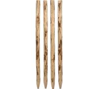 dobar® Lot de 4 poteaux en bois 9 x 9 cm pour clôture à lattis compatible avec 93307 en noisetier pelé, ronds, longueur : 120 cm, naturel