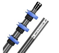 DOBEN Perche Télescopique pour Piscine Fibre De Carbone 1,44-4,88 m, Manche Telescopique Piscine Est Très Résistante Et Stable, Barre Télescopique pour Epuisette Piscine, Brosse, Tête d'Aspirateur