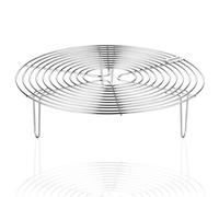 Docache Acier Inoxydable Steamer Rack Rond, pour la Cuisson, Grille d'insertion en Acier Inoxydable Support de Cuisson, Cuiseur Vapeur Insert Grille à gâteaux (22 x 7cm)