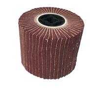 Docache Brosse en Nylon Rouleau de Ponçage Brosse Rouleau de Satin Meuleuse pour le lustrage de métaux bruts pour Machine à Satiner Rouleau Abrasif 120 x 100 mm (Grana 320 (variante remplie de sable))