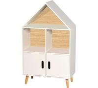 DOCHTMANN Bibliothèque pour enfants, étagère de rangement pour enfants, blanc 60x30x103cm