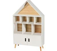 DOCHTMANN Bibliothèque pour enfants, étagère de rangement pour enfants, blanc 80x30x126cm