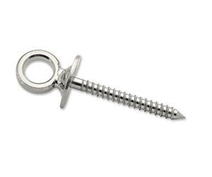 Docks GMAR62 Piton à Œil Vis à Bois Acier Inoxydable, Gris, Ø 13mm/65 mm, Set de 2 Pièces