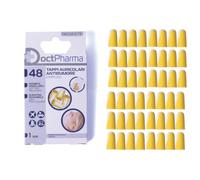Doctpharma Lot de 48 bouchons d'oreille souples et malléables, anti-bruit | Jetables, testés dermatologiquement - Sachet refermable pour voyage, travail et sommeil