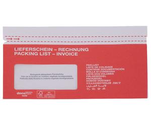 docuFIX® 2FHDP340212 Pochettes de papier d'accompagnement avec impression bon de livraison-facture - papier, C6/5, blanc/rouge, 500 pièces