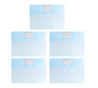 Document Folders with Snap Button, A4 Plastic Envelopes | Thickened PP material features waterproof protection, designed for office students, fits for A4 documents Sky Blue 5pcs