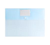 Document Folders with Snap Button, A4 Plastic Envelopes | Thickened PP material features waterproof protection, designed for office students, fits for A4 documents Sky Blue 1pc