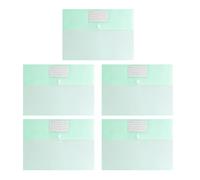 Document Folders with Snap Button & Label Pocket, A4 Size Plastic Envelopes | Thickened PP material features waterproof design, ideal for students and office workers Light Green 5pcs