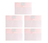 Document Folders with Snap Button & Label Pocket, A4 Size Plastic Envelopes | Thickened PP material features waterproof design, ideal for students and office workers Pink 5pcs