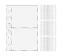 Document Wallets - 10 PCs, 8,6x13cm | Portefeuilles de protection de | Navills Ring Clear Binder pour l'organisation de documents, papiers et fournitures de bureau