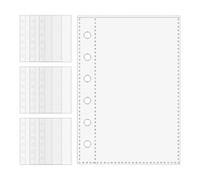 Document Wallets - 10 PCs, 8,6x13cm | Portefeuilles de protection de | Navills Ring Clear Binder pour l'organisation de documents, papiers et fournitures de bureau