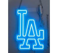 Dodgers Baseball Panneau néon LED Décoration murale - Équipe sportive LED pour chambre à coucher, cave, salle de jeux - Cadeau d'anniversaire, de Noël - Alimenté par USB/5 V, LED - Excellent cadeau