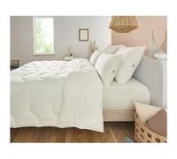 DODO Couette 2 personnes Champs de Lin 240 x 260 cm 450 g/m² Thermolite Lin Protect Blanc (avec mention multicouleur) G