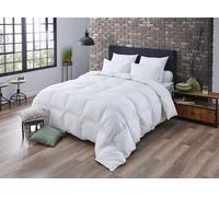 DODO - Couette Chaude Mont Blanc 200 x 200 cm - 70% Duvet - Anti-acariens | Douce & Gonflante - Enveloppe 100% Percale de Coton - Lit 2 Personnes - Piquage Carreaux - Finition Passepoil - Lavable 40°C