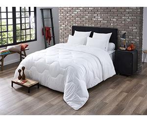 DODO - Couette Chaude Proneem 140 x 200 cm - Anti-acariens Végétal | Enveloppe Polycoton - Lit 1 ou 2 Personnes - Piquage Hexagonal - Finition Biais - Lavable 40°C