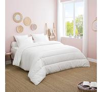 DODO - Couette Légère Cocooning 240x260 cm - Garnissage Fibre Creuse Siliconée 200g/m² - Gonflante - Enveloppe 100% Coton - Lit 2 Personnes - Piquage Lignes - Lavable 40°C