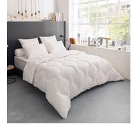 DODO - Couette Tempérée Thermorégulé 140x200 cm | Fibre Climarelle 300g/m² - Enveloppe 100% Coton - Lit 1 ou 2 Personnes - Piquage Hexagonal - Lavable 40°C