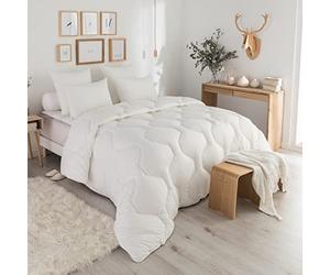 DODO - Couette Très légère Protection Active 240x260 cm - Garnissage Fibre THERMOCONFORT Bien-être 100g/m² - Circulation de l'air - Anti-acariens - Enveloppe 100% Coton - Lit 2 Personnes