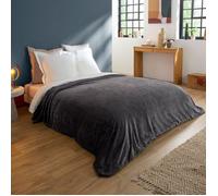 DODO - Couverture Polaire Extra Douce Coloris Anthracite - 220 x 240 cm