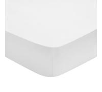DODO - Drap Housse Influence 140x190cm - Blanc - Percale de Coton - Toucher Lisse & Doux - Élégance Intemporelle - Bonnet de 30 cm - Lit 2 Personnes - Lavable 60°C