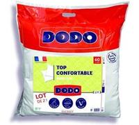 DODO - Lot de 2 Oreillers - Confortable - 60 x 60 cm - 100% Polyester VOLUPT'AIR - Blanc Blanc G